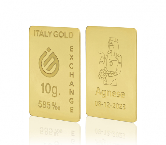 Sztabka Złota Bogini Fortuna 14kt 10gr IGE GOLD